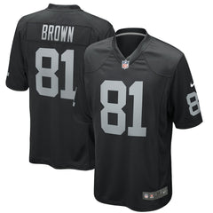 Tim Brown Las Vegas Raiders Game Retired Player Jersey Black - Nike