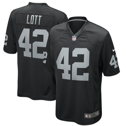 Ronnie Lott Las Vegas Raiders Game Retired Player Jersey - Black | NFL Jerseys