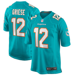 Bob Griese Miami Dolphins Game Retired Player Jersey Aqua - Nike