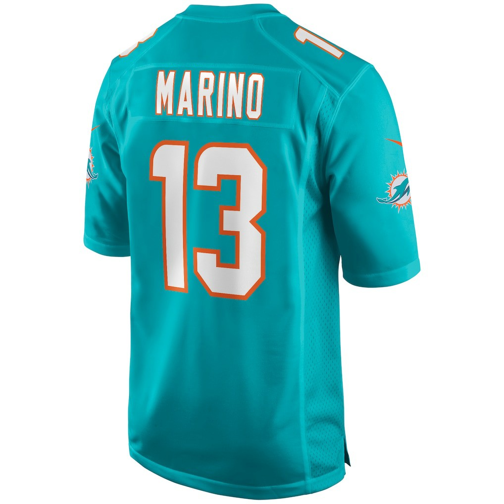 Dan Marino Miami Dolphins Game Retired Player Jersey Aqua - Nike