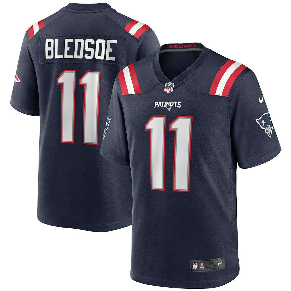 Drew Bledsoe New England Patriots Game Retired Player Jersey - Navy | NFL Jerseys