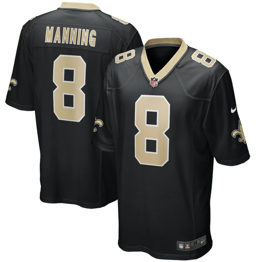 Archie Manning New Orleans Saints Game Retired Player Jersey - Black | NFL Jerseys