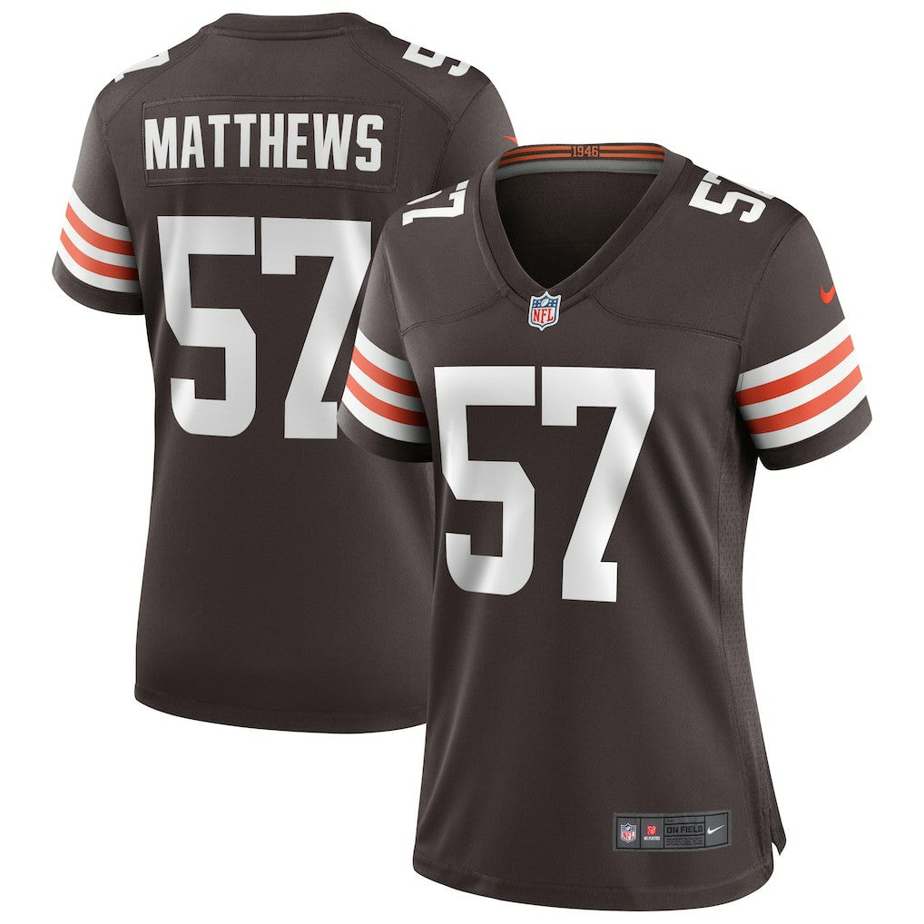 Clay Matthews Cleveland Browns Women's Game Retired Player Jersey Brown - Nike