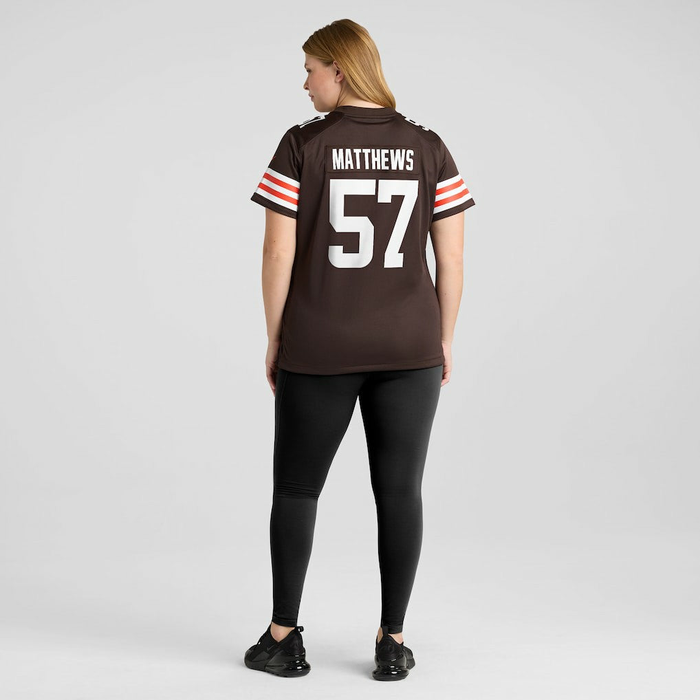 Clay Matthews Cleveland Browns Women's Game Retired Player Jersey Brown - Nike