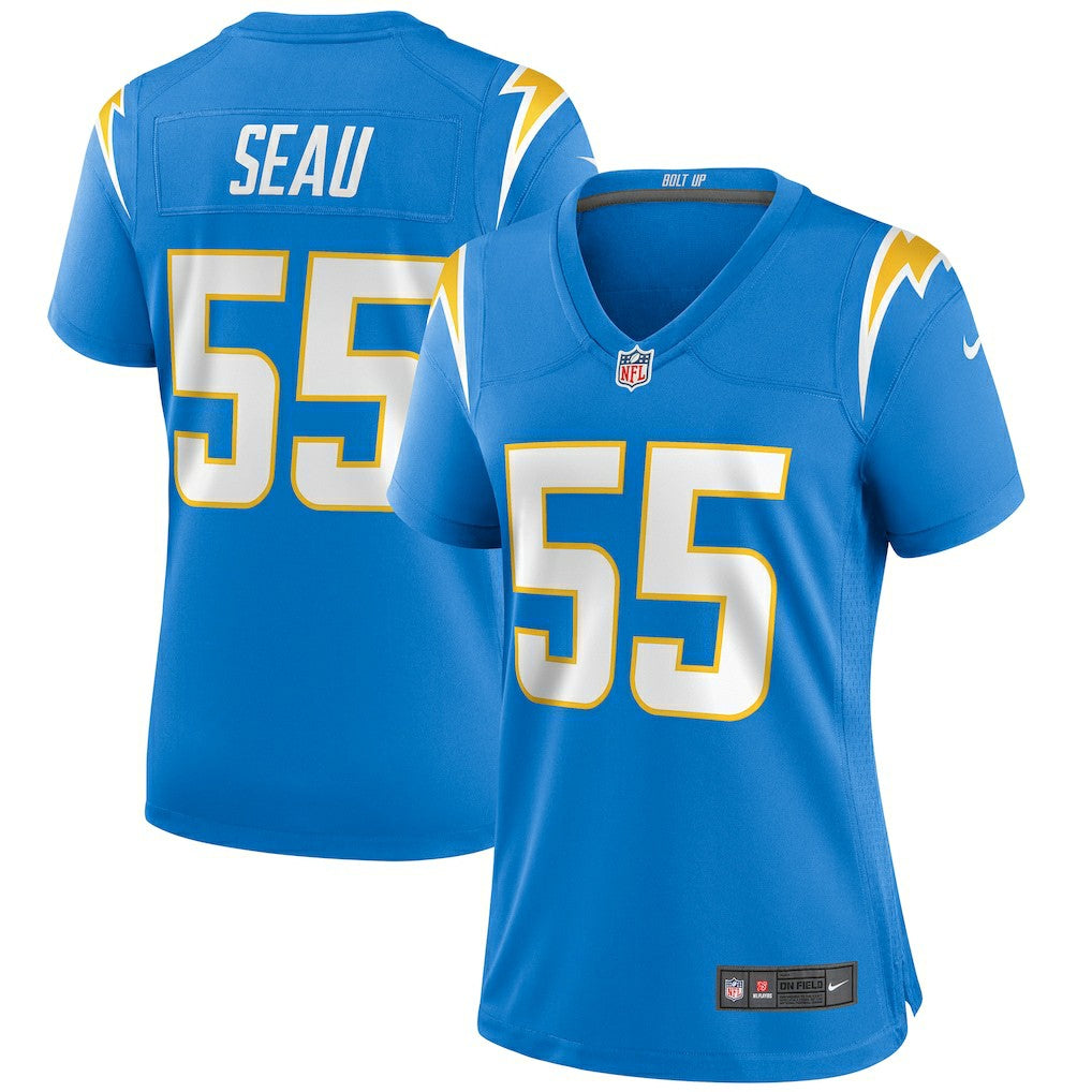 Junior Seau Los Angeles Chargers Women's Game Retired Player Jersey - Powder Blue | NFL Jerseys