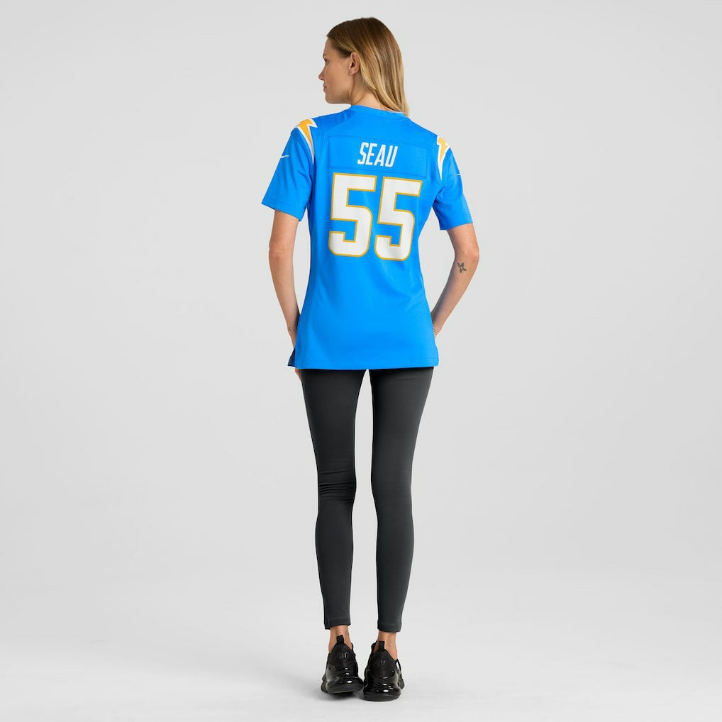 Junior Seau Los Angeles Chargers Women's Game Retired Player Jersey - Powder Blue | NFL Jerseys