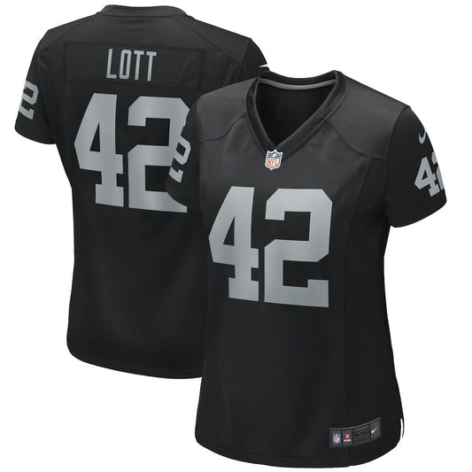 Ronnie Lott Las Vegas Raiders Women's Game Retired Player Jersey - Black | NFL Jerseys