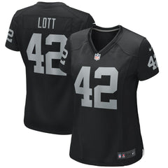 Ronnie Lott Las Vegas Raiders Women's Game Retired Player Jersey Black - Nike