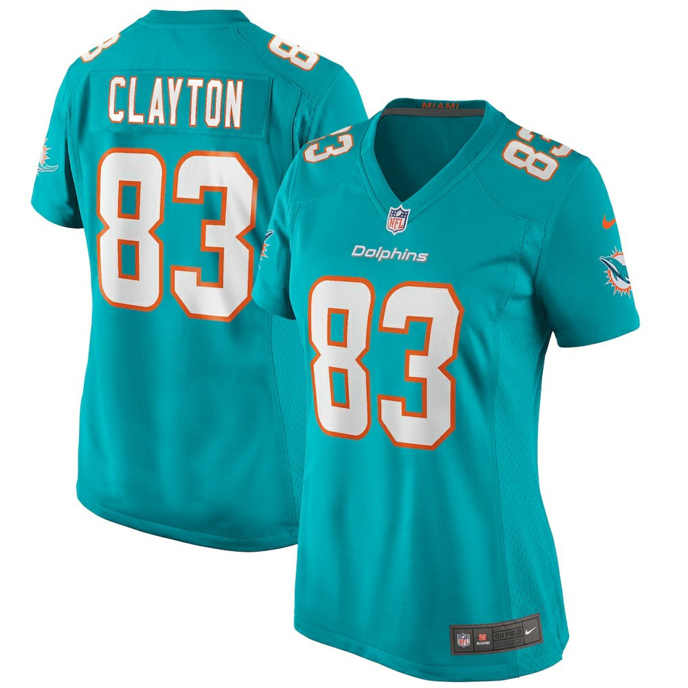 Mark Clayton Miami Dolphins Women's Game Retired Player Jersey Aqua - Nike