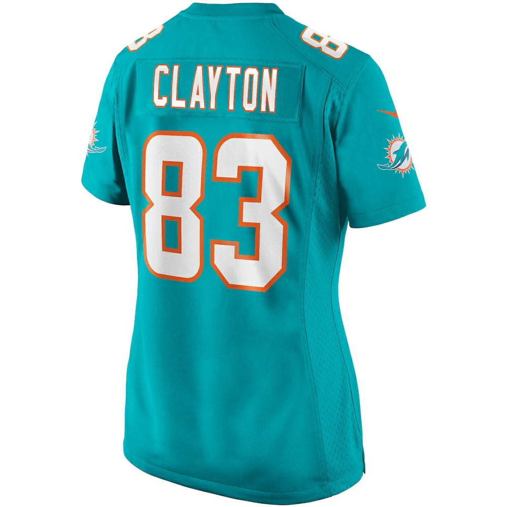 Mark Clayton Miami Dolphins Women's Game Retired Player Jersey Aqua - Nike