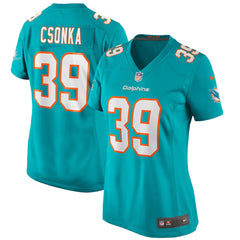 Larry Csonka Miami Dolphins Women's Game Retired Player Jersey Aqua - Nike