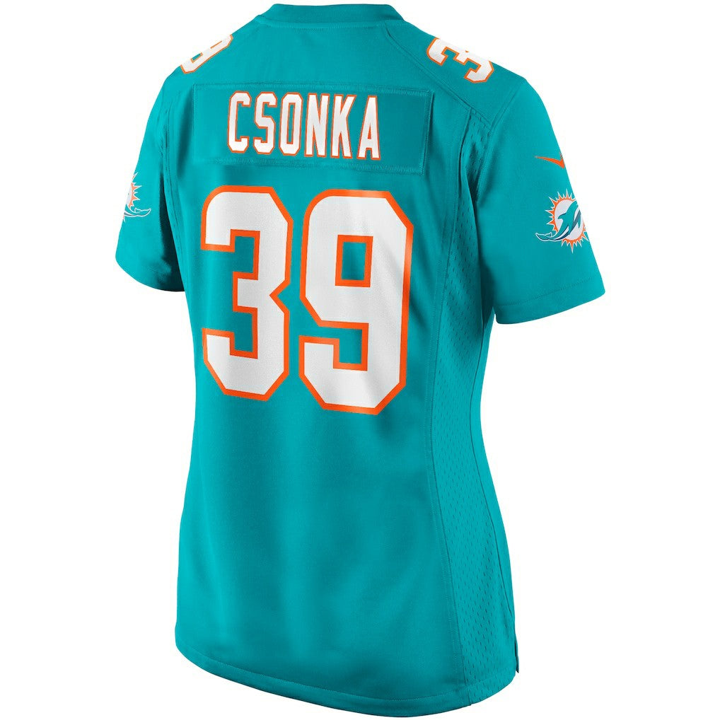 Larry Csonka Miami Dolphins Women's Game Retired Player Jersey Aqua - Nike