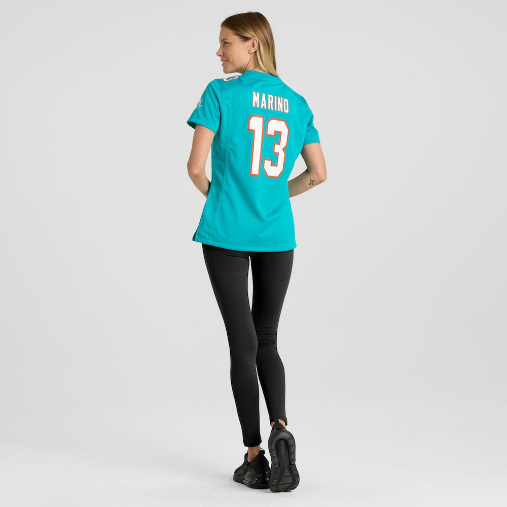 Dan Marino Miami Dolphins Women's Game Retired Player Jersey Aqua - Nike