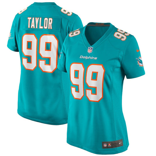 Jason Taylor Miami Dolphins Women's Game Retired Player Jersey - Aqua | NFL Jerseys