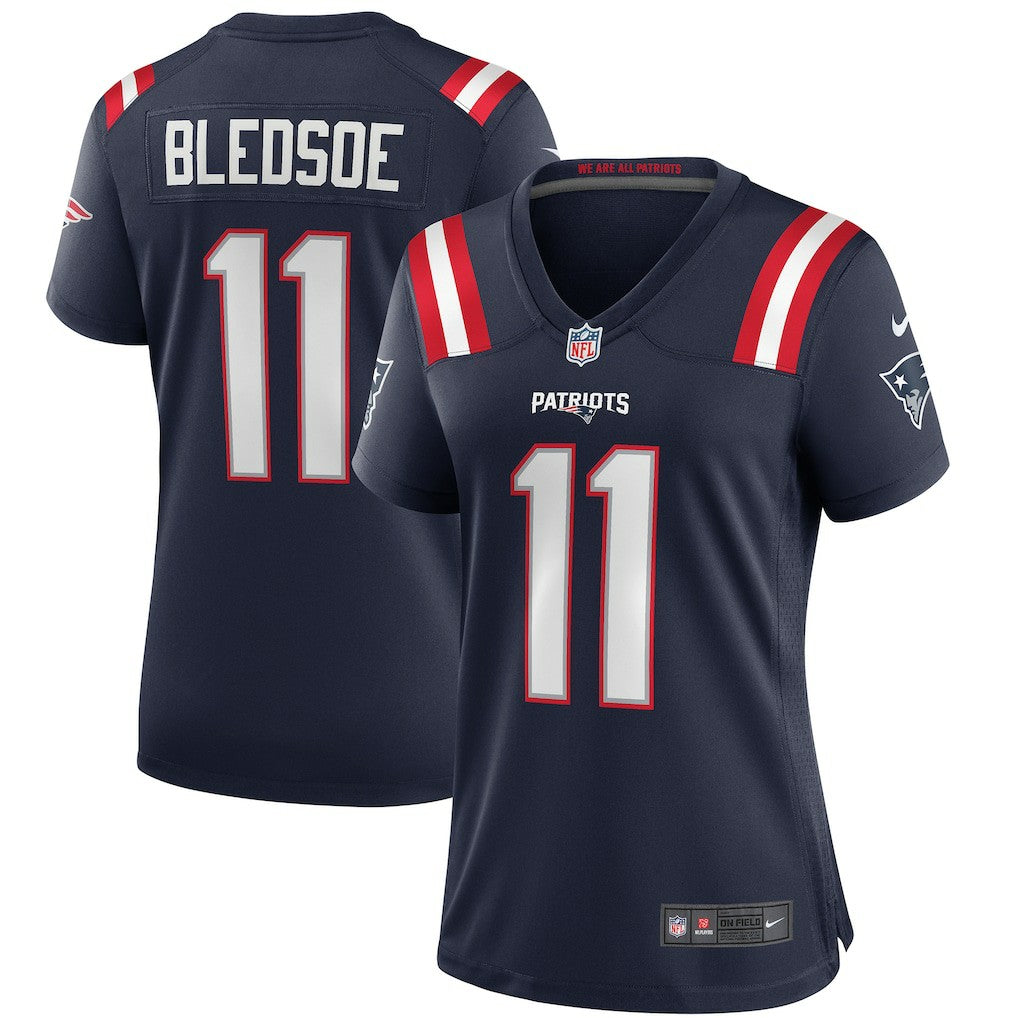Drew Bledsoe New England Patriots Women's Game Retired Player Jersey Navy - Nike