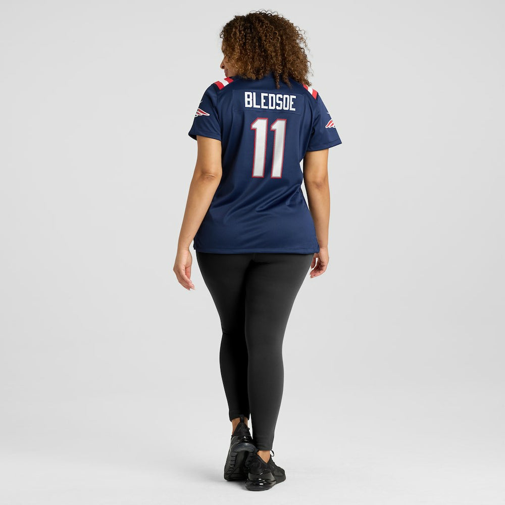 Drew Bledsoe New England Patriots Women's Game Retired Player Jersey Navy - Nike