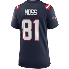 Randy Moss New England Patriots Women's Game Retired Player Jersey Navy - Nike