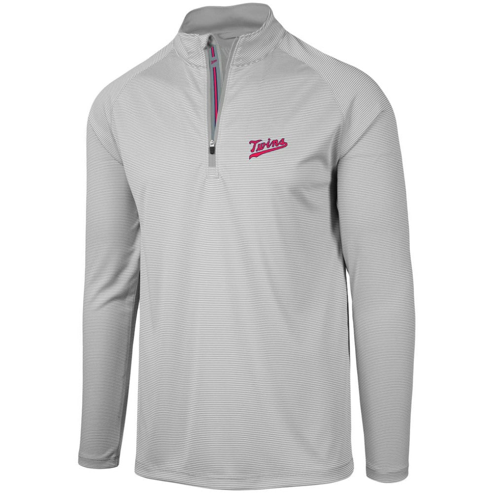 Minnesota Twins Levelwear Orion Historic Logo Raglan Quarter-Zip Jacket Clearance