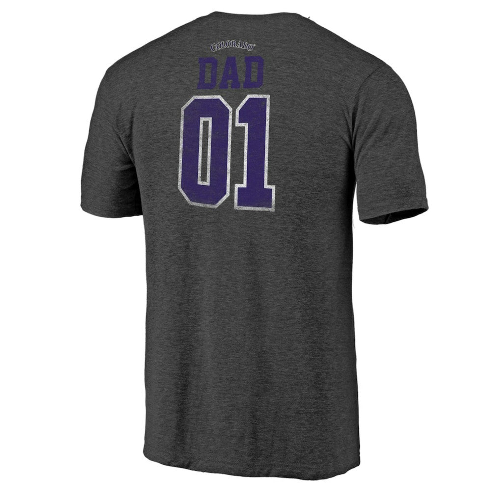 Colorado Rockies Father's Day Greatest Dad Tri-Blend T-Shirt Clearance