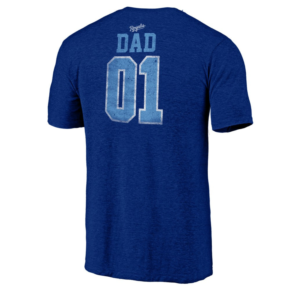 Kansas City Royals Father's Day Greatest Dad Tri-Blend T-Shirt On Sale