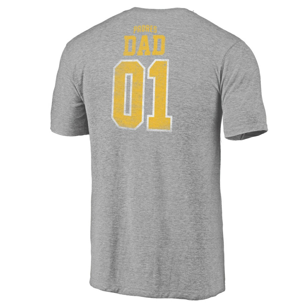San Diego Padres Father's Day Greatest Dad Tri-Blend T-Shirt Lifestyle
