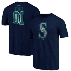Seattle Mariners Father's Day Greatest Dad Tri-Blend T-Shirt Online