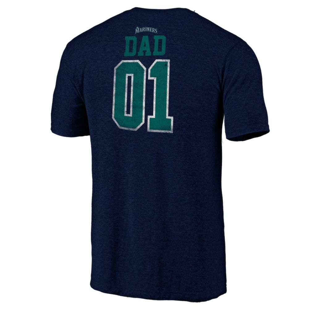 Seattle Mariners Father's Day Greatest Dad Tri-Blend T-Shirt Online