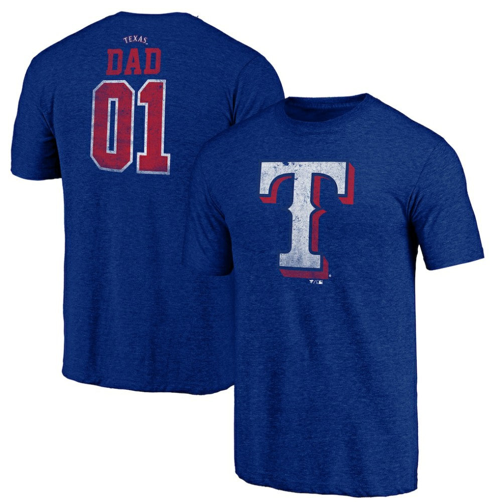 Texas Rangers Father's Day Greatest Dad Tri-Blend T-Shirt Clearance