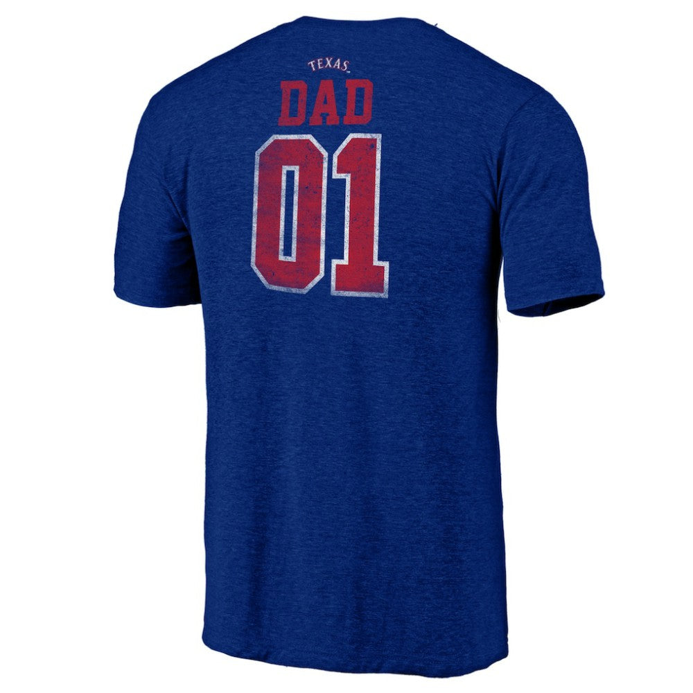 Texas Rangers Father's Day Greatest Dad Tri-Blend T-Shirt Clearance