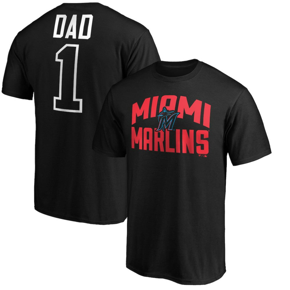 Miami Marlins Father's Day #1 Dad T-Shirt On Sale