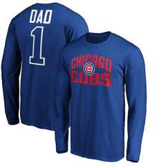 Chicago Cubs Father's Day #1 Dad Long Sleeve T-Shirt Near Me