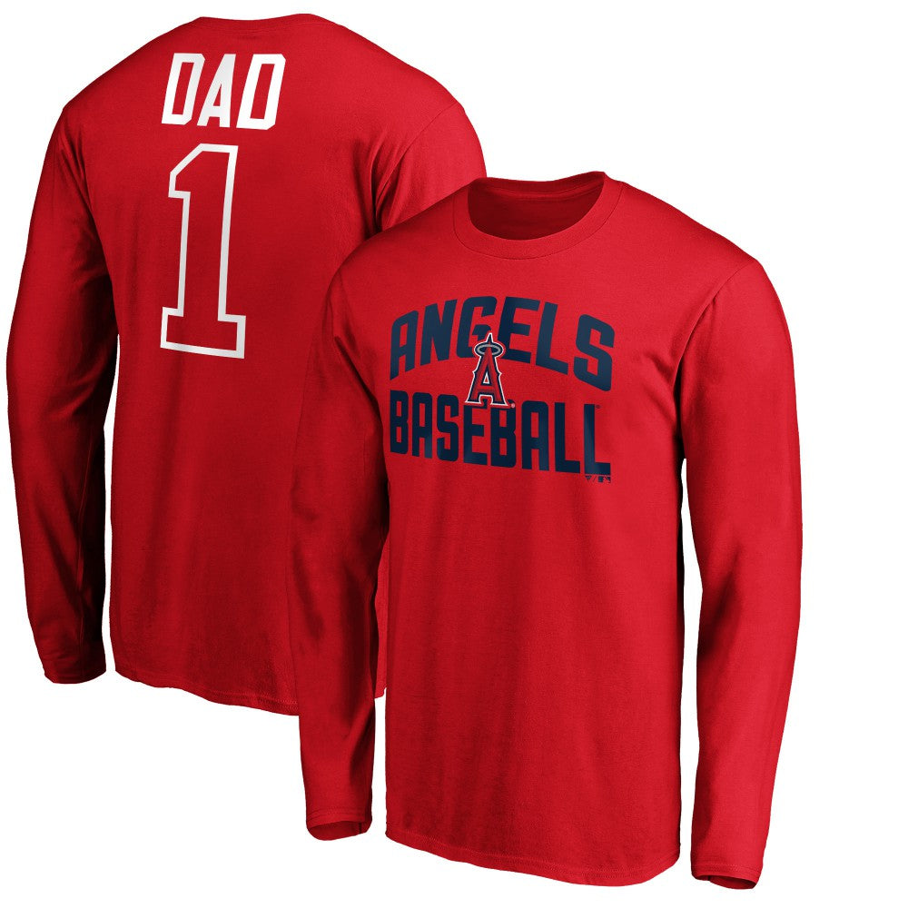 Los Angeles Angels Father's Day #1 Dad Long Sleeve T-Shirt Sale