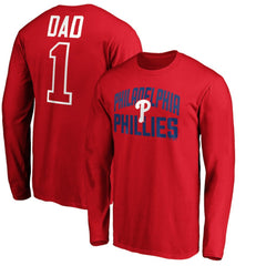 Philadelphia Phillies Father's Day #1 Dad Long Sleeve T-Shirt discount