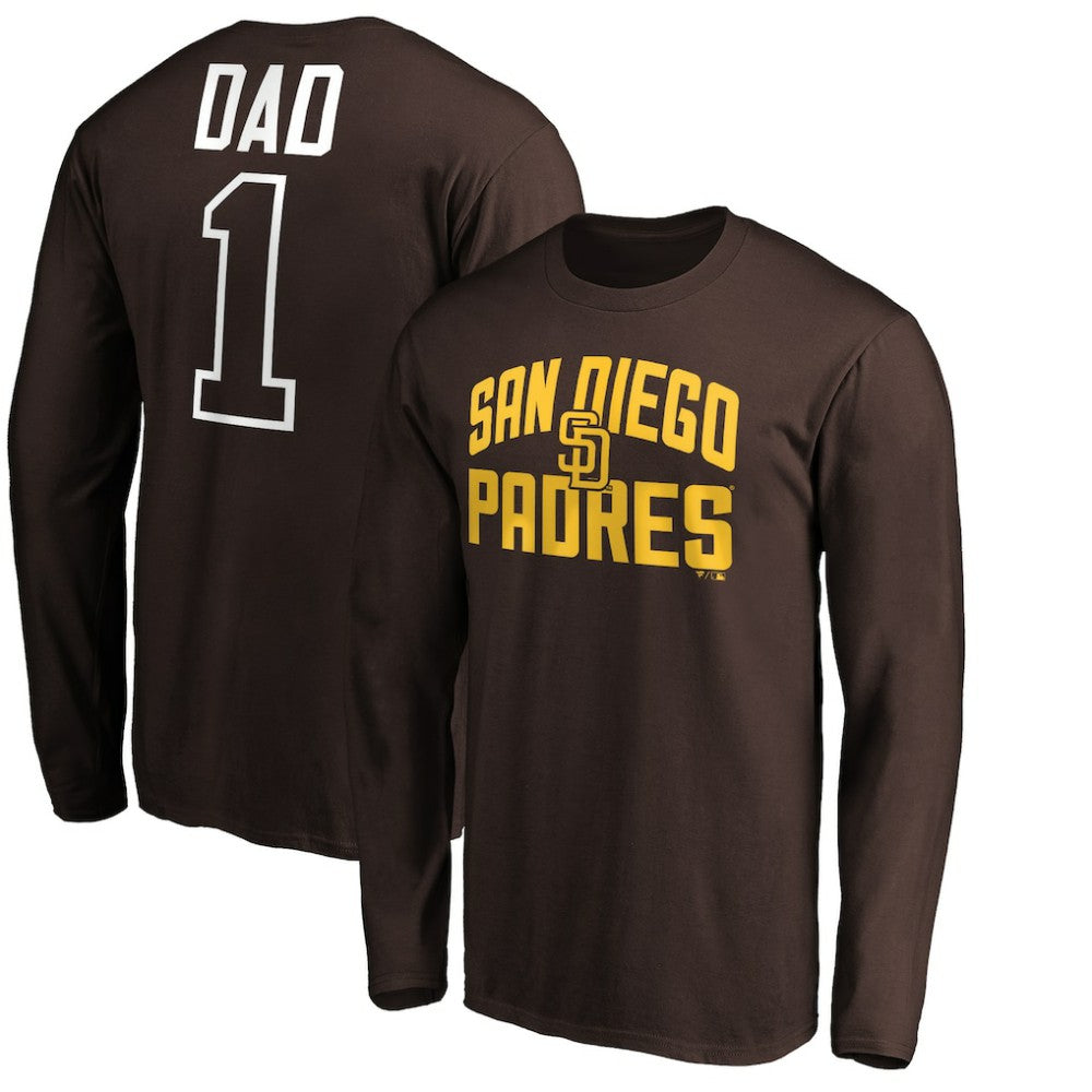 San Diego Padres Father's Day #1 Dad Long Sleeve T-Shirt Near Me