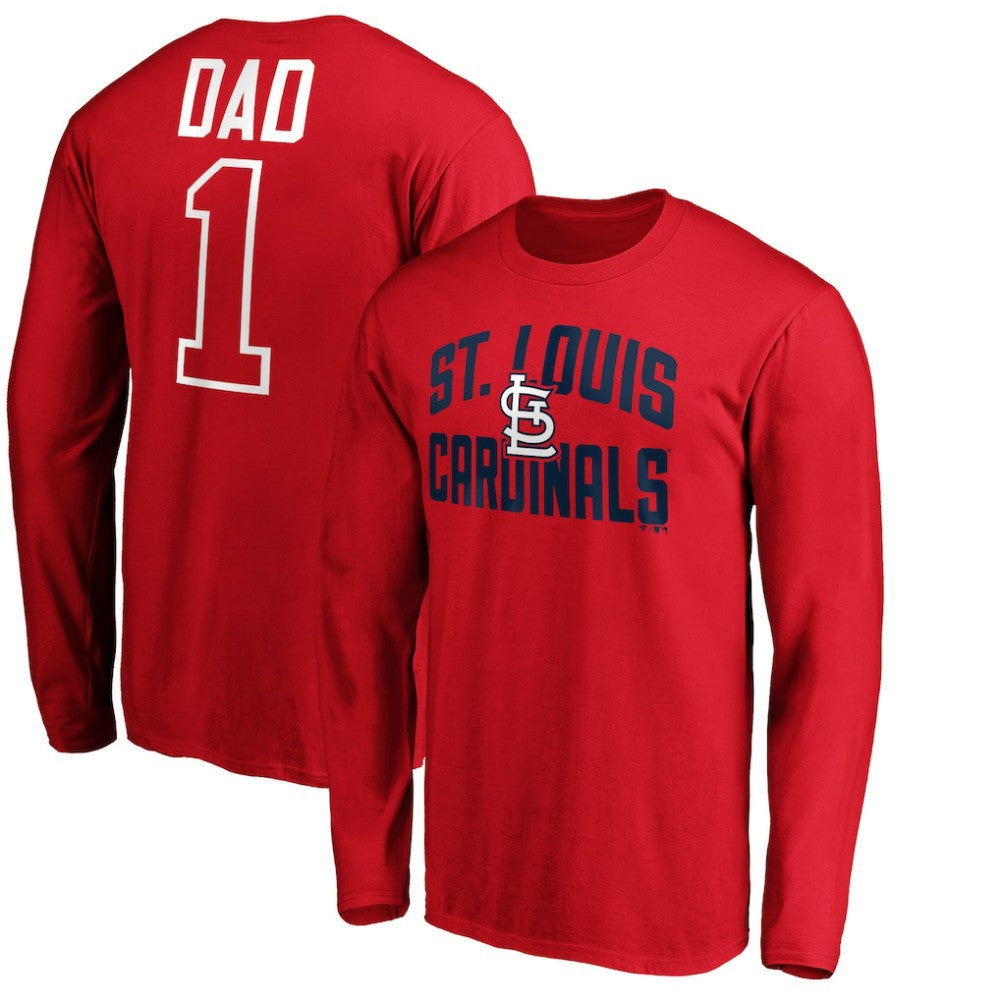 St. Louis Cardinals Father's Day #1 Dad Long Sleeve T-Shirt for sale
