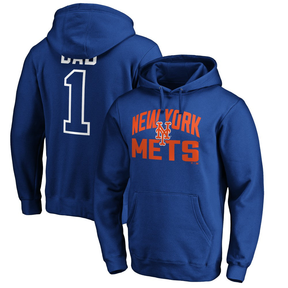 New York Mets Father's Day #1 Dad Pullover Hoodie Clearance