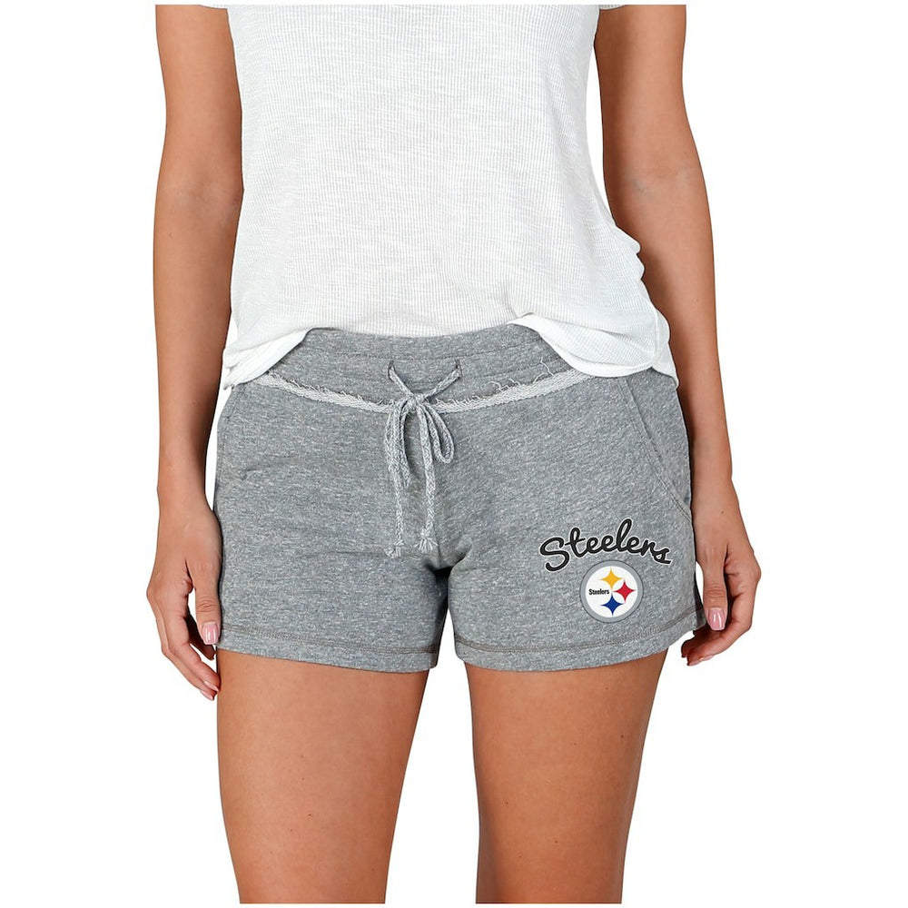 Pittsburgh Steelers Concepts Sport Women's Mainstream Terry Shorts Gray - NFL