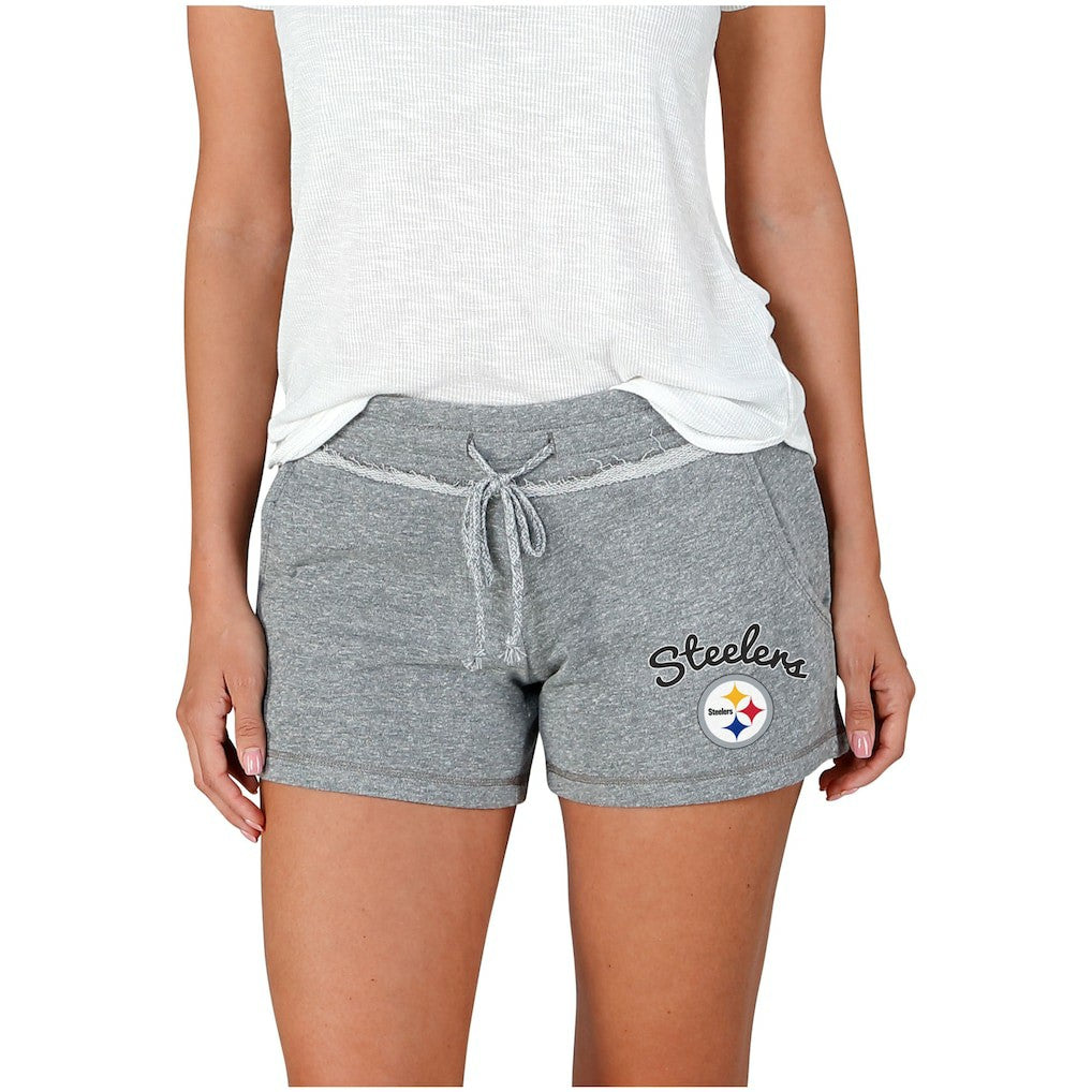 Pittsburgh Steelers Concepts Sport Women's Mainstream Terry Shorts Gray - NFL