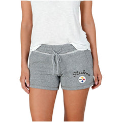 Pittsburgh Steelers Concepts Sport Women's Mainstream Terry Shorts Gray - NFL