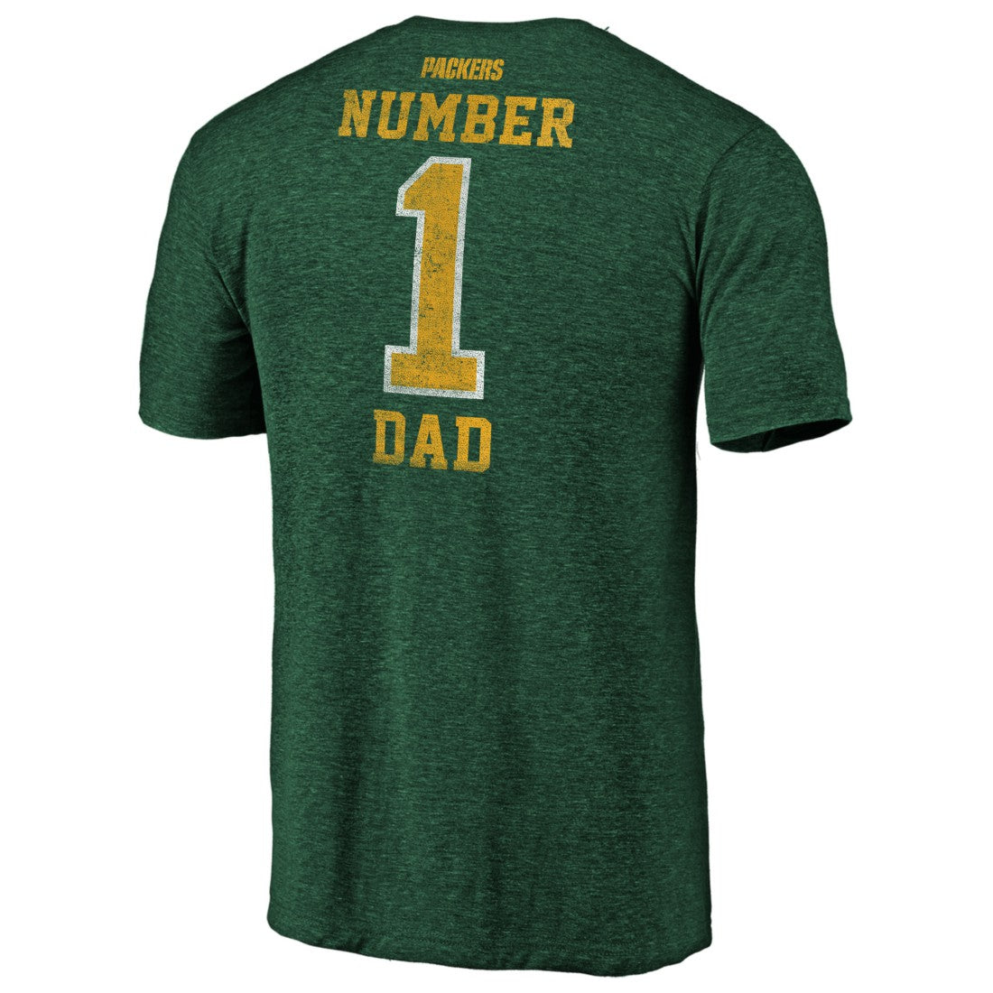 Green Bay Packers #1 Dad Team Logo T-Shirt Green - NFL