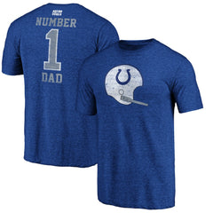 Indianapolis Colts #1 Dad Team Logo T-Shirt Royal - NFL