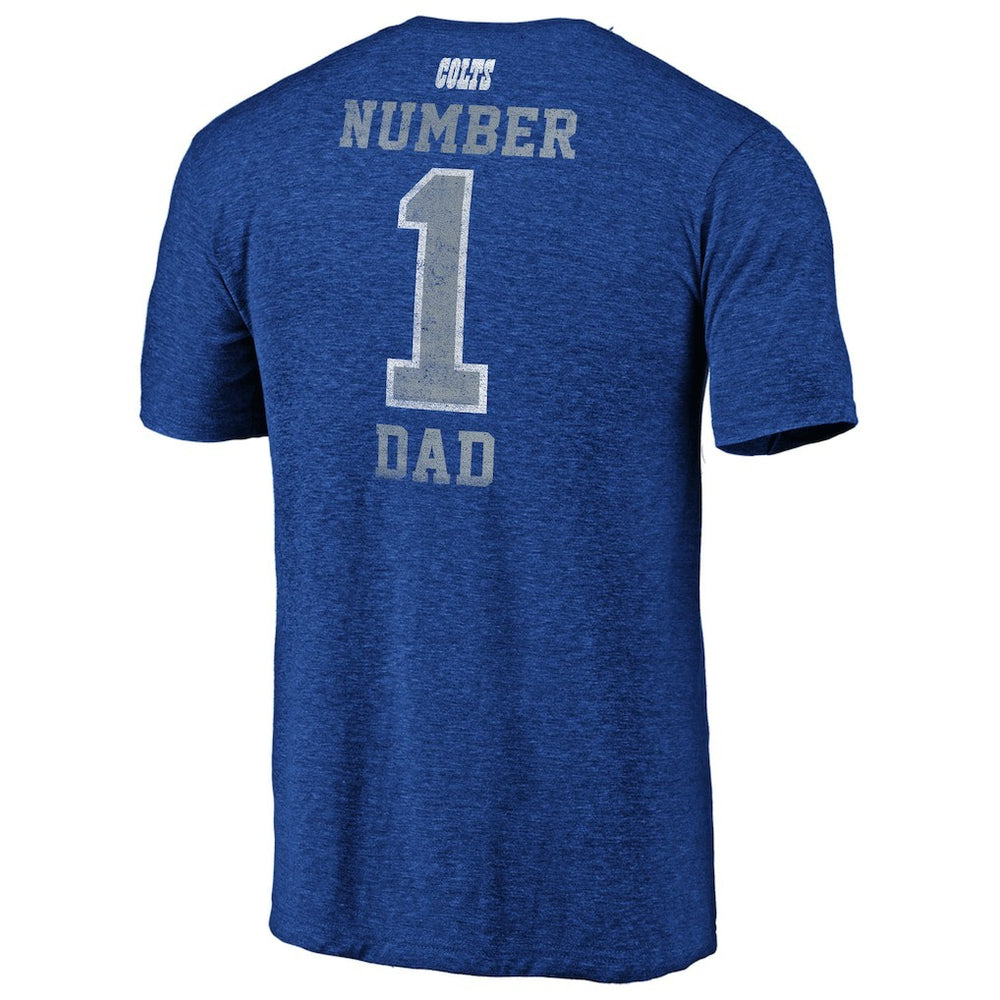 Indianapolis Colts #1 Dad Team Logo T-Shirt Royal - NFL