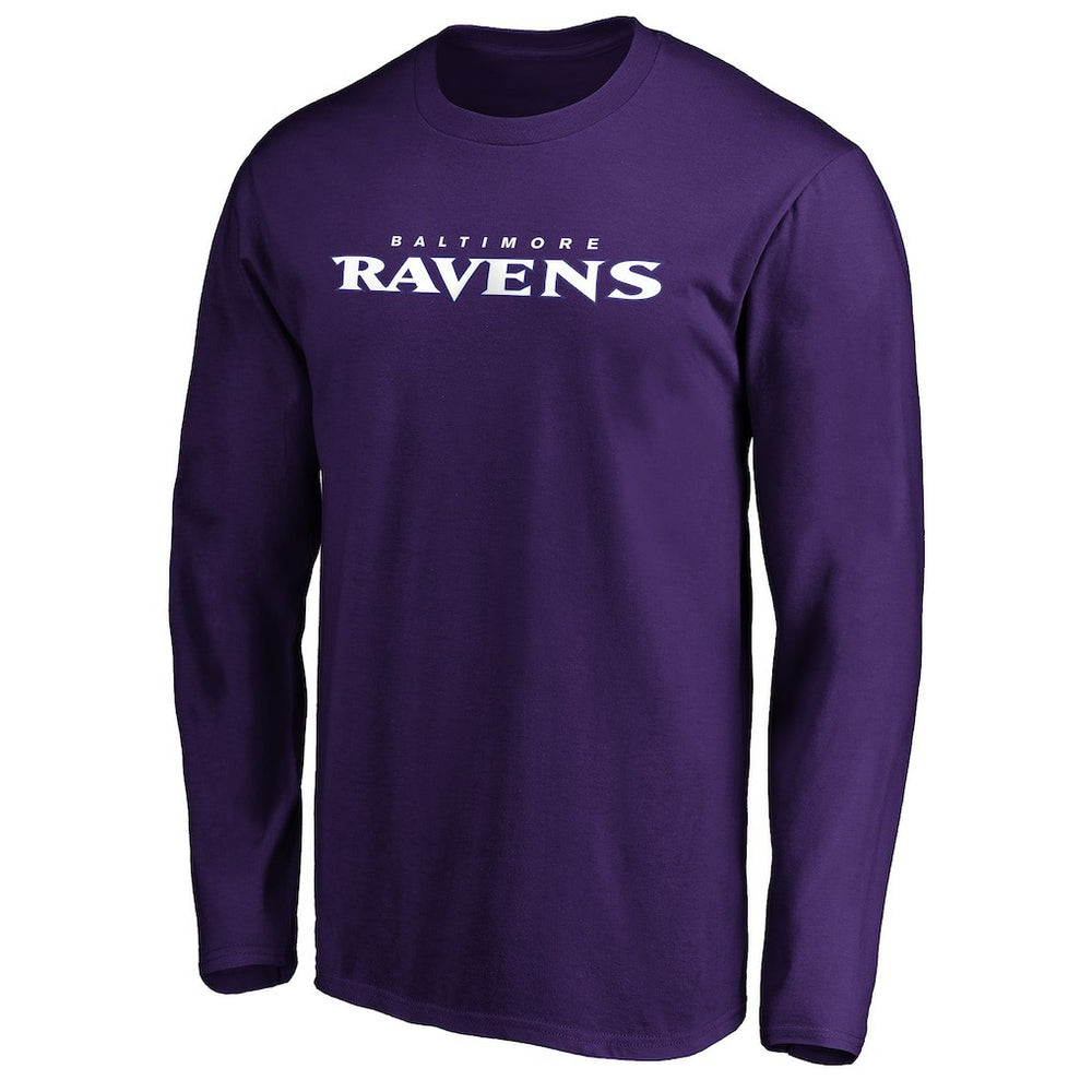 Baltimore Ravens #1 Dad Long Sleeve Team Logo T-Shirt Purple - NFL