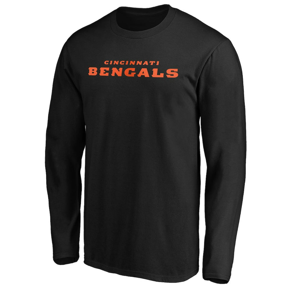 Cincinnati Bengals #1 Dad Long Sleeve Team Logo T-Shirt Black - NFL
