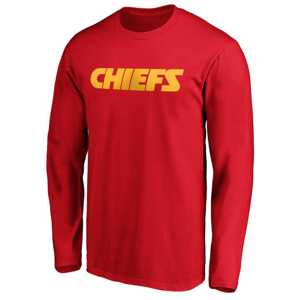 Kansas City Chiefs #1 Dad Long Sleeve Team Logo T-Shirt Red - NFL