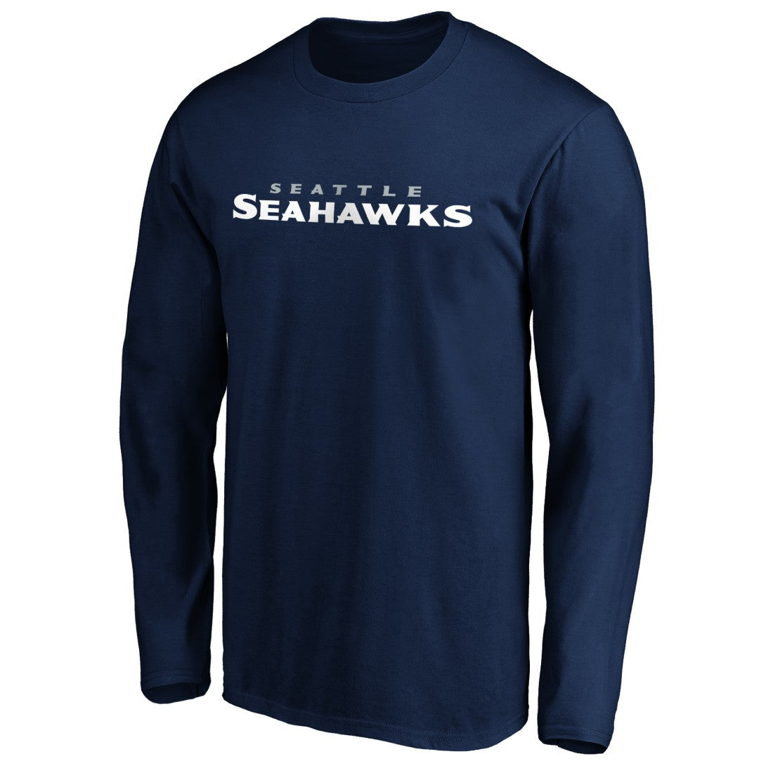 Seattle Seahawks #1 Dad Long Sleeve Team Logo T-Shirt College Navy - NFL