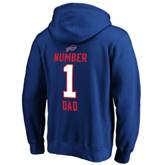Buffalo Bills #1 Dad Pullover Hoodie Royal - NFL