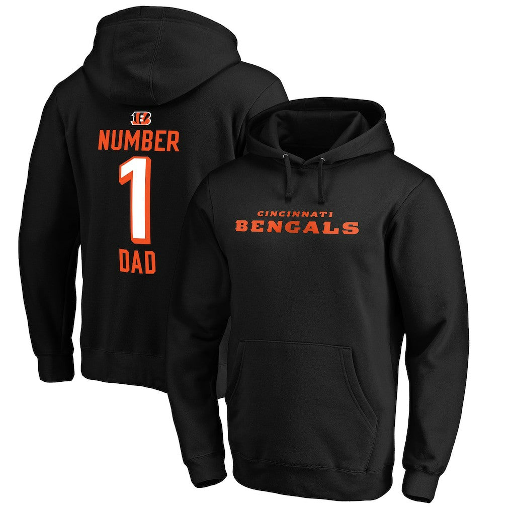 Cincinnati Bengals #1 Dad Pullover Hoodie Black - NFL