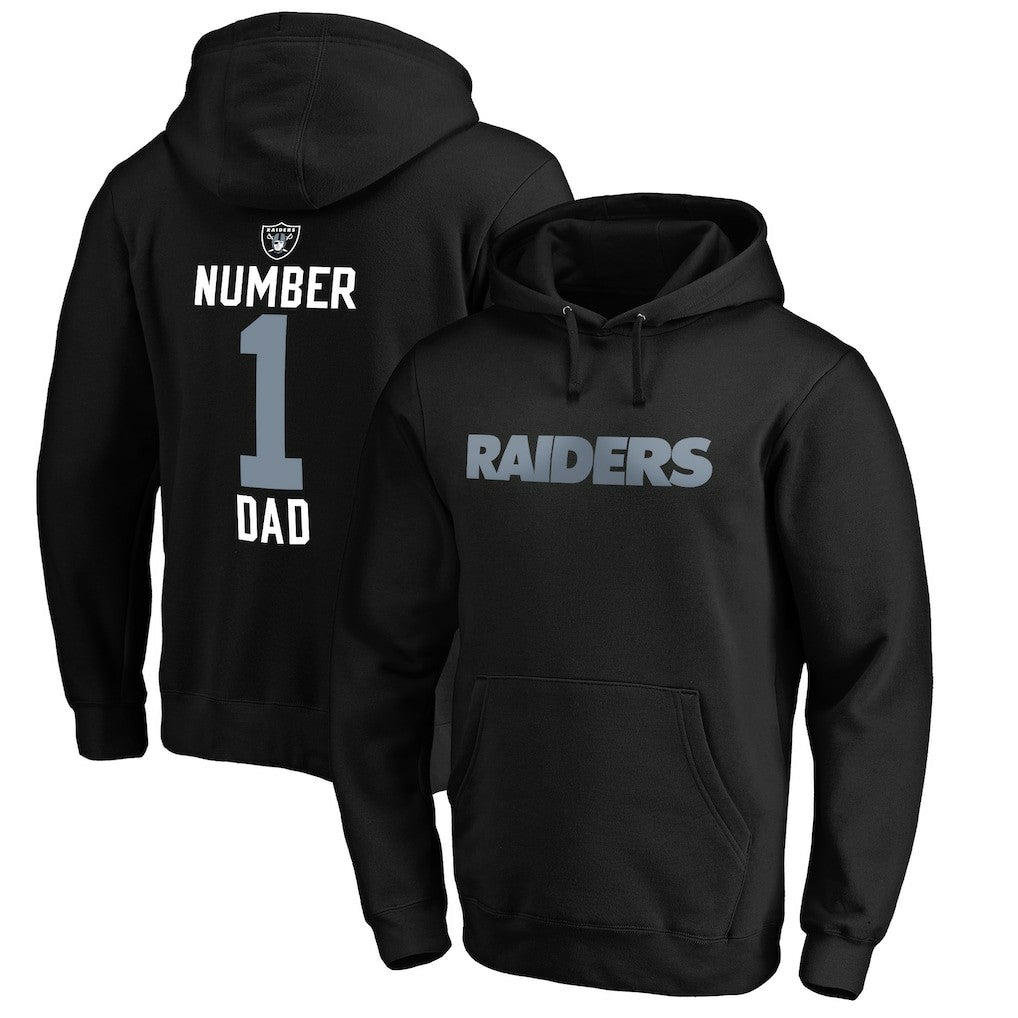 Las Vegas Raiders #1 Dad Pullover Hoodie Black - NFL