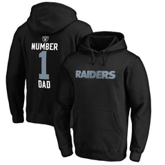 Las Vegas Raiders #1 Dad Pullover Hoodie Black - NFL